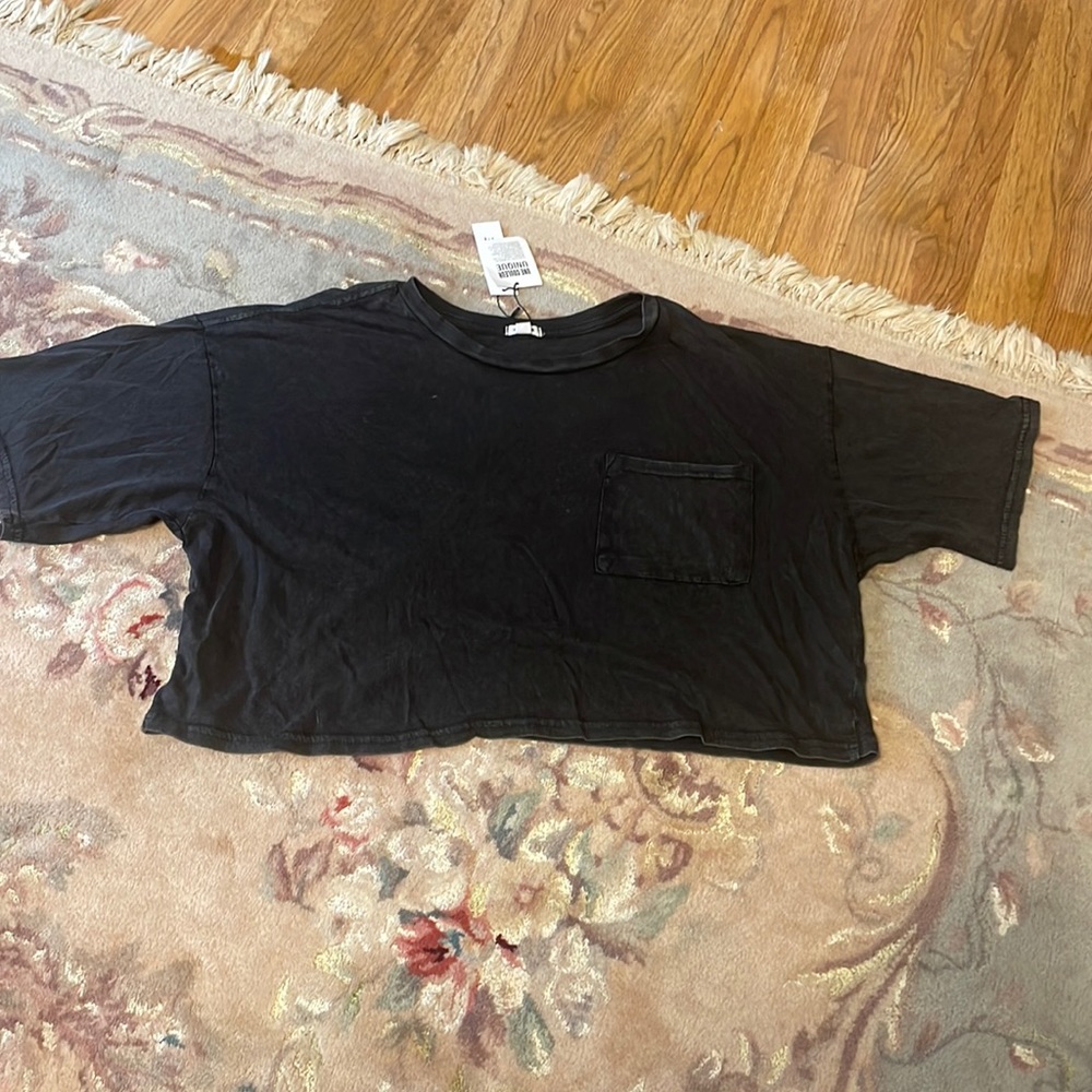 cropped loose short sleeve shirt from garage. brand new and unworn!